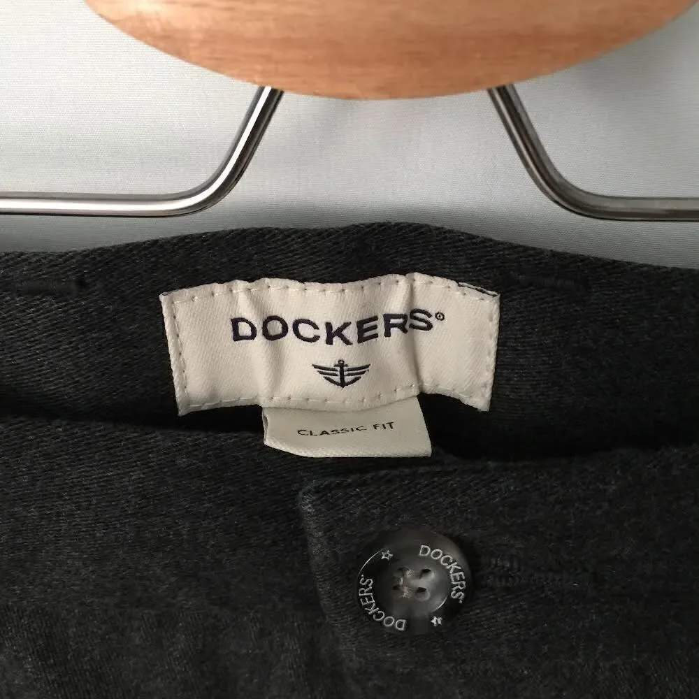 Dockers Classic Fit Dress Pants Dark Grey in Size W36 L32
